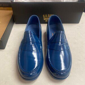 NWT G.H. Bass Weejuns Whitney Waterproof Loafers, Navy, W Size 7